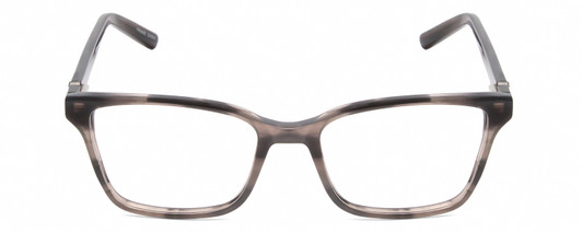 Front View of Jones New York J227 Designer Bi-Focal Prescription Rx Eyeglasses in Grey Marble Horn Ladies Square Full Rim Acetate 48 mm