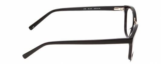 Side View of Jones New York J766 Designer Progressive Lens Prescription Rx Eyeglasses in Gloss Black Ladies Cat Eye Full Rim Acetate 52 mm