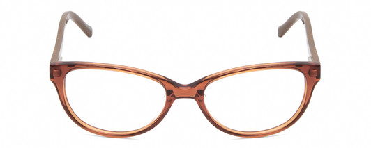 Front View of Lucky Brand D701 Unisex Full Rim Designer Reading Glasses in Brown Crystal 49 mm