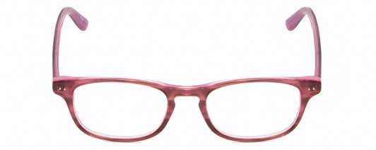 Front View of Jones New York J222 KIDS Girls Designer Reading Glasses Pink Crystal Marble 46mm