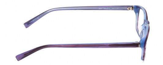 Side View of Jones New York J222 KID Girl Reading Glasses Purple Crystal Marble Tortoise 46mm