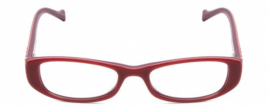Front View of Lucky Brand Spark Plug KIDS Designer Single Vision Prescription Rx Eyeglasses in Red Pink Purple Triple Layer Crystal Ladies Cat Eye Full Rim Acetate 46 mm