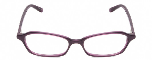 Front View of Jones New York J220 Designer Single Vision Prescription Rx Eyeglasses in Purple Crystal Ladies Cat Eye Full Rim Acetate 49 mm