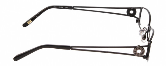 Side View of Jones NewYork J462 Unisex Rectangle Full Rim Designer Reading Glasses Black 50mm