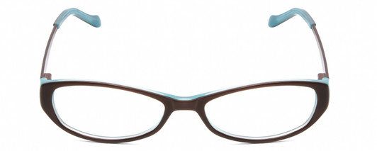 Front View of Lucky Brand Beach Trip Women's Cateye Reading Glasses Brown Crystal Floral 49 mm