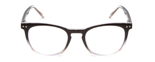 Front View of Prive Revaux Show Off Single Designer Single Vision Prescription Rx Eyeglasses in Black Ombre Clear Crystal Ladies Round Full Rim Acetate 48 mm
