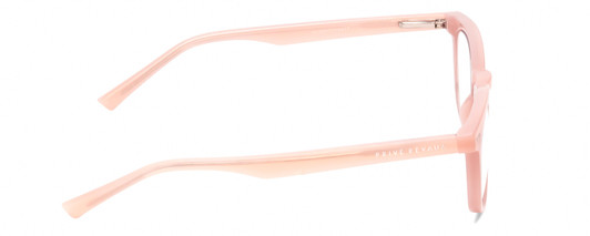 Side View of Prive Revaux Show Off Single Designer Progressive Lens Prescription Rx Eyeglasses in Crystal Amethyst Pink Ladies Round Full Rim Acetate 48 mm