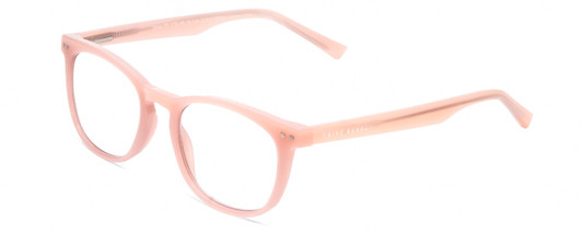 Profile View of Prive Revaux Show Off Single Designer Progressive Lens Blue Light Blocking Eyeglasses in Crystal Amethyst Pink Ladies Round Full Rim Acetate 48 mm