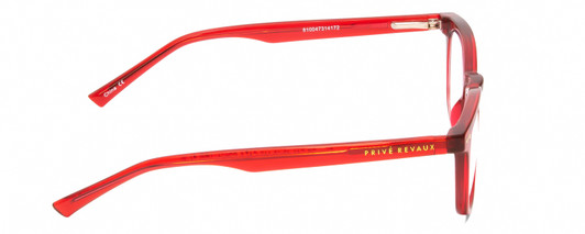 Side View of Prive Revaux Show Off Single Womens Designer Reading Glasses in Red Crystal 48mm