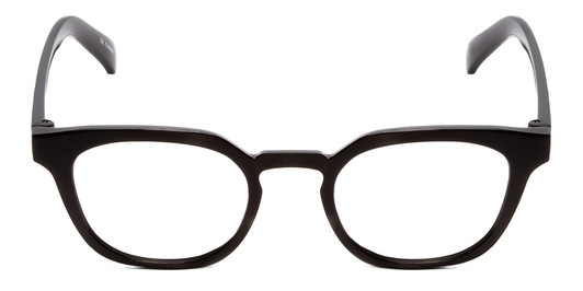 Front View of Book Club Cents No Ability Unisex Classic Designer Reading Glasses in Black 48mm