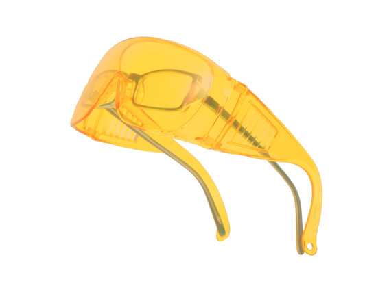 Calabria 1003 Anti Splash Safety Glasses Fitover/100% UV PROTECTION IN TANGERINE