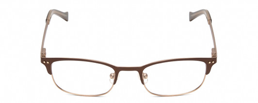 Front View of Lucky Brand KIDS SMARBRO45 Women Cateye Reading Glasses Metallic Brown/Gold 45mm