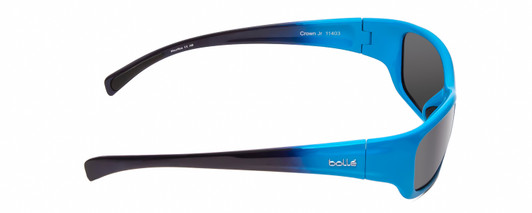 Side View of Bolle KIDS CROWN JR Unisex Sport Designer Sunglasses in Blue Fade Navy/Grey 50mm