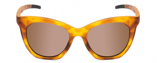 Front View of Bolle PRIZE Womens Cateye Sunglasses in Matte Caramel Tortoise/Black/Brown 50 mm