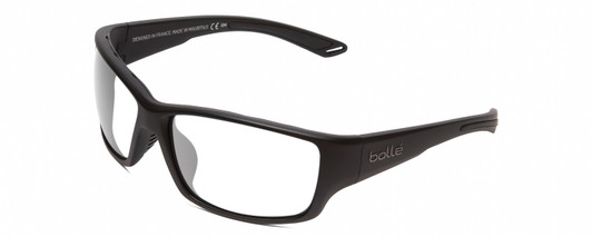 Profile View of Bolle KAYMAN Designer Reading Eye Glasses in Matte Black Mens Panthos Full Rim Acetate 60 mm