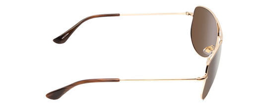 Side View of KATE SPADE ALLY Womens Aviator Designer Sunglasses Gold/Brown Stripe/Brown 60 mm