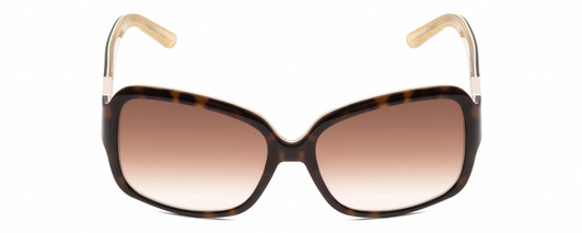 Front View of KATE SPADE LULU Women's Sunglasses Tortoise Havana/Off-White/Gold Sparkles 55 mm