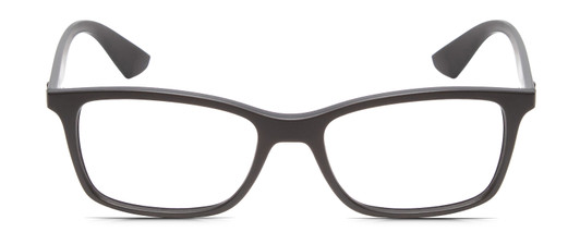 Front View of Ray-Ban RX7047 Unisex Cateye Full Rim Designer Reading Glasses Matte Black 54 mm