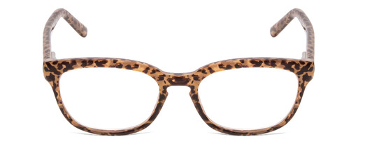 Front View of Kate Spade TABBY/O Designer Progressive Lens Prescription Rx Eyeglasses in Light Beige Crystal & Brown Spotty Tortoise  Ladies Cat Eye Full Rim Acetate 50 mm