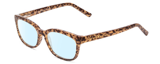 Profile View of Kate Spade TABBY/O Designer Blue Light Blocking Eyeglasses in Light Beige Crystal & Brown Spotty Tortoise  Ladies Cat Eye Full Rim Acetate 50 mm