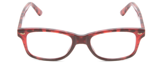 Front View of Prive Revaux Class Act Designer Reading Eye Glasses with Custom Cut Powered Lenses in Sangria Wine Red Tortoise Havana Ladies Oval Full Rim Acetate 48 mm