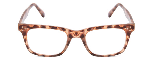 Front View of Prive Revaux Expert Designer Bi-Focal Prescription Rx Eyeglasses in Blush Pink Brown Crystal Tortoise Havana Unisex Rectangle Full Rim Acetate 50 mm