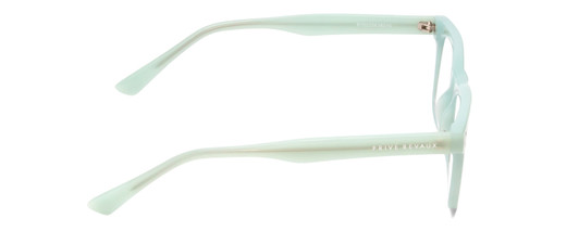 Side View of Prive Revaux Expert Unisex Rectangle Reading Glasses in Mint Green Crystal 50 mm