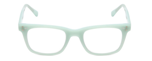 Front View of Prive Revaux Expert Designer Bi-Focal Prescription Rx Eyeglasses in Mint Green Crystal Unisex Rectangle Full Rim Acetate 50 mm