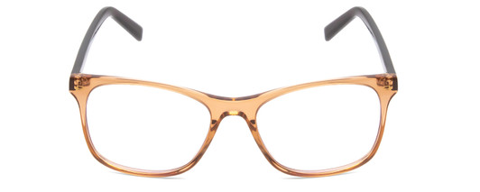 Front View of Prive Revaux On The Wire Designer Progressive Lens Prescription Rx Eyeglasses in Crystal Cantaloupe Orange Blue Unisex Cateye Full Rim Acetate 52 mm