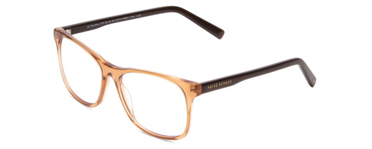 Profile View of Prive Revaux On The Wire Designer Progressive Lens Blue Light Blocking Eyeglasses in Crystal Cantaloupe Orange Blue Unisex Cateye Full Rim Acetate 52 mm