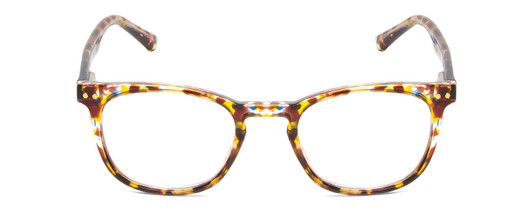 Front View of Prive Revaux Show Off Single Designer Bi-Focal Prescription Rx Eyeglasses in Toffee Orange Brown Ladies Round Full Rim Acetate 48 mm