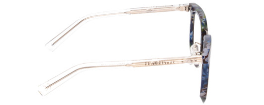 Side View of Prive Revaux Alchemist Designer Bi-Focal Prescription Rx Eyeglasses in Ocean Blue Tortoise Havana/Crystal Unisex Square Full Rim Acetate 50 mm