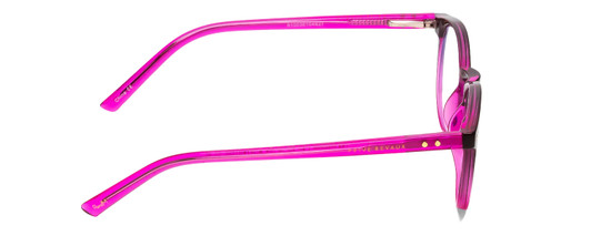 Side View of Prive Revaux Maestro Women Round Reading Glasses Black Magenta Pink Crystal 48mm