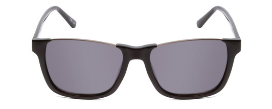 Front View of Prive Revaux Cadiz Unisex Sunglasses in Caviar Black Gunmetal/Polarize Grey 53mm
