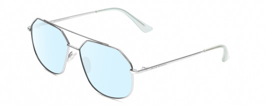 Prive Revaux Cooper Unisex Pilot Blue Light Glasses Silver & Blue Crystal 56mm