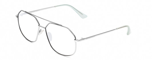 Profile View of Prive Revaux Cooper Pilot Progressive Blue Light Glasses Silver & Crystal 56mm