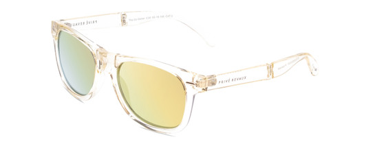 Profile View of Prive Revaux GoGetter FOLDING Sunglasses Clear Crystal/Polarize Gold Mirror 54mm
