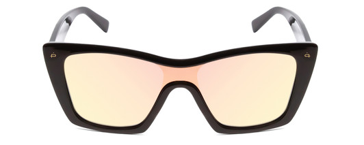Front View of Prive Revaux Victoria II Retro Sunglasses Caviar Black/Polarized Rose Gold 56 mm