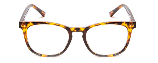 Front View of Prive Revaux Show Off Single Designer Progressive Lens Prescription Rx Eyeglasses in Toffee Brown Tortoise Havana Ladies Round Full Rim Acetate 48 mm