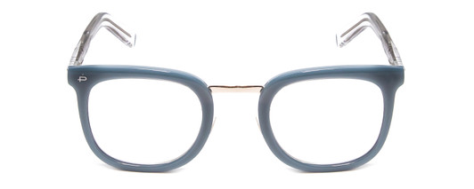 Front View of Prive Revaux Alchemist Designer Single Vision Prescription Rx Eyeglasses in Teal Stone Blue/Clear Crystal Unisex Square Full Rim Acetate 50 mm
