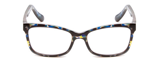 Front View of Prive Revaux Julie Cateye Reading Glasses in Sapphire Blue Yellow Tortoise 50 mm