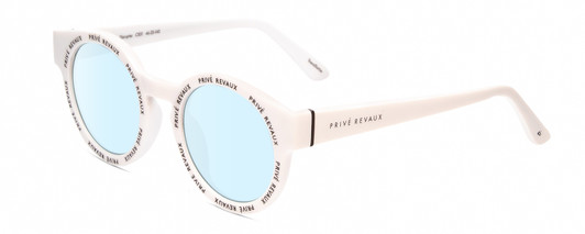 Prive Revaux Industry Disrupter Round Blue Light Glasses Matte Splash White 41mm