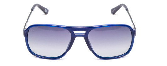 Front View of Prive Revaux 3.0.5 Aviator Sunglasses Crystal Blue/Gunmetal/Polarized Blue 56 mm