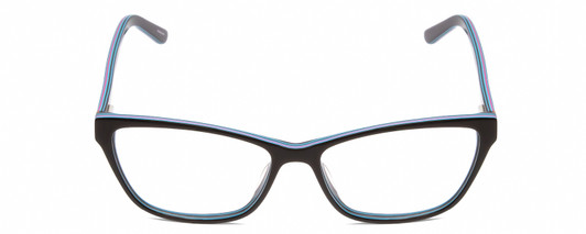 Front View of Marie Claire MC6223 Womens Cateye Designer Reading Glasses Black Blue Pink 54 mm