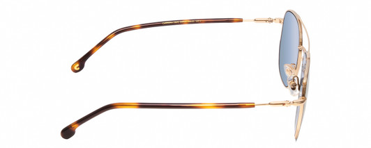 Side View of Carrera 236/S Unisex Hexagonal Sunglasses Havana Tortoise Gold/Blue Mirror 54 mm