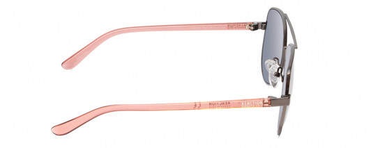 Side View of Kenneth Cole Reaction KC2793 Womens Aviator Sunglasses Gunmetal/Pink Mirror 60mm