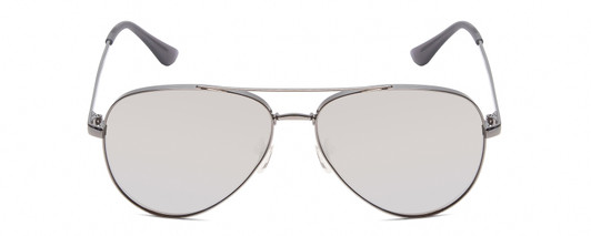 Front View of Kenneth Cole Reaction KC2829 Unisex Aviator Sunglass Gunmetal/Silver Mirror 58mm