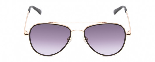 Front View of Kenneth Cole Reaction KC2837 Aviator Sunglass Rose Gold Black/Grey Gradient 55mm