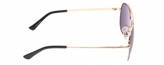 Side View of Kenneth Cole Reaction KC2837 Aviator Sunglass Rose Gold Black/Grey Gradient 55mm