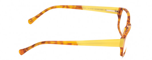 Side View of Lucky Brand Porter Unisex Oval Reading Glasses Blonde Tokyo Tortoise Havana 53mm